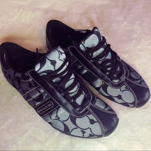 Coach Kelsie Lace Up Sneakers in Black Logo